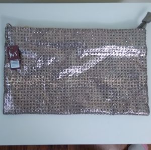 Silver Studded Clutch Hand Bag